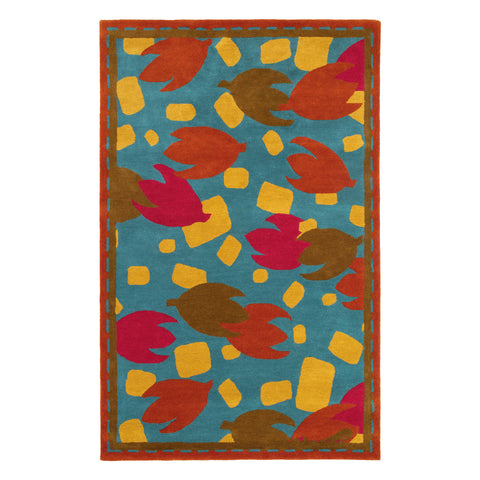 Happy Flower Autumn Hand Tufted Wool Rug