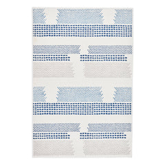 Tread Lightly Navy Machine Washable Rug