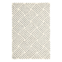 Layers Grey Hand Hooked Wool Rug