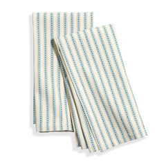 Bell Stripe Blue Tea Towel Set of 2