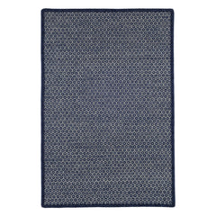 Honeycomb Indigo/Grey Handwoven Wool Custom Rug