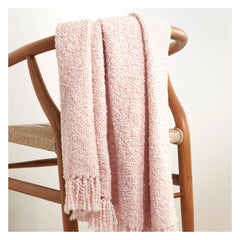 Boucle Pink Throw