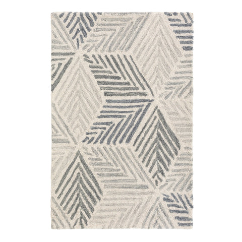 Karari Blue Hand Hooked Wool Rug