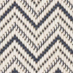 Happy Chevron Navy Woven Indoor/Outdoor Custom Rug Swatch