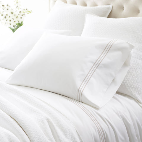 Trio Pearl Grey Pillowcases (Pair)