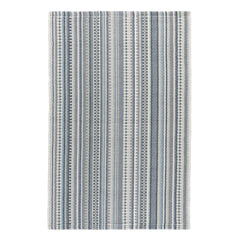 Lucky Stripe Grey Handwoven Cotton Rug