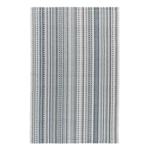 Lucky Stripe Grey Handwoven Cotton Rug