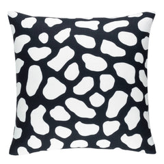 Pebbles Black Indoor/Outdoor Decorative Pillow Cover