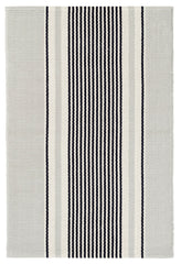 Gunner Stripe Handwoven Cotton Rug | Blue