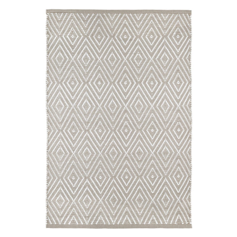 Diamond Platinum/White Handwoven Indoor/Outdoor Rug