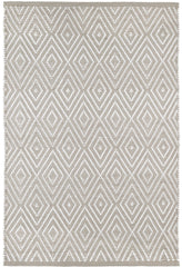 Diamond Handwoven Indoor/Outdoor Rug | Platinum/White