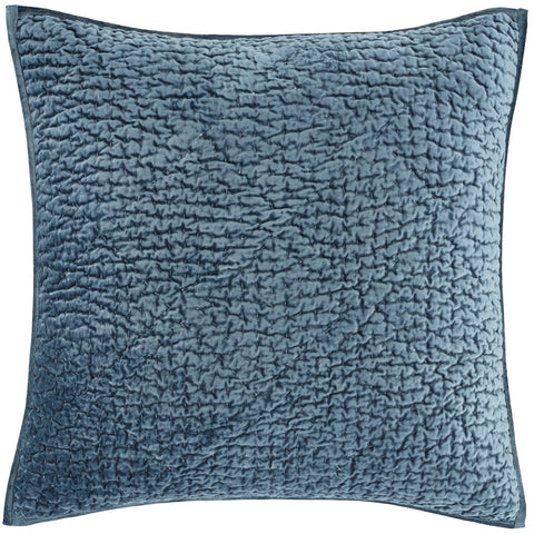 Parisienne Velvet Slate Quilted Sham