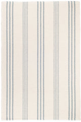Swedish Stripe Handwoven Cotton Rug | Blue