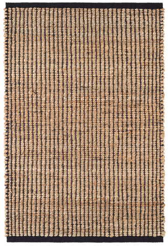 Gridwork Handwoven Jute Rug | Black