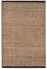 Gridwork Handwoven Jute Rug | Black