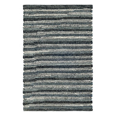 Francisco Black Handwoven Cotton Rug