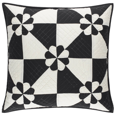 Sunny Side Black Quilted Sham