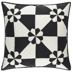 Sunny Side Black Quilted Sham