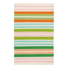 Wavy Stripe Spring Handwoven Cotton Rug