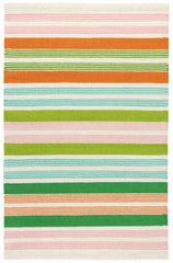 Wavy Stripe Handwoven Cotton Rug | Spring