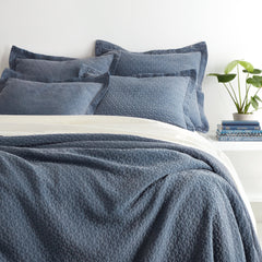 Hawley Indigo Matelasse Coverlet