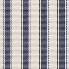 Blue Awning Stripe Machine Washable Rug Swatch