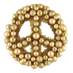 Gold Peace Sign Wreath