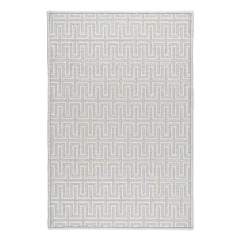 Maze Platinum Woven Wool Custom Rug