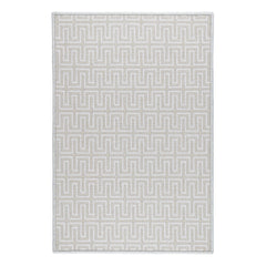 Maze Platinum Woven Wool Custom Rug