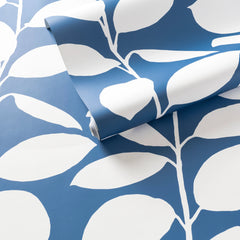 Knock Out Vines Blue Wallpaper Swatch