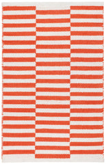 Sailing Stripe Handwoven Indoor/Outdoor Rug | Tangerine
