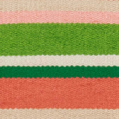 Seed Stitch Stripe Watermelon Handwoven Indoor/Outdoor Rug Swatch