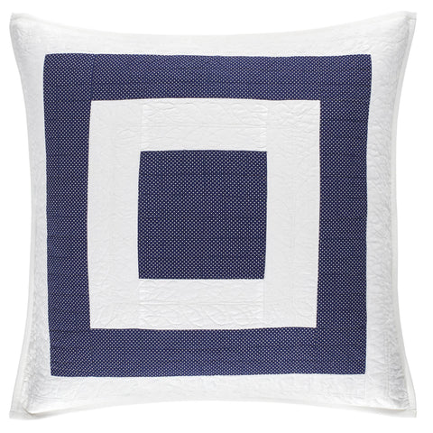 Birch Point Navy Quilted Sham