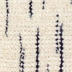 Ozzie Black/White Hand Loom Knotted Wool Rug Swatch