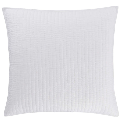 Lana Voile White Quilted Sham