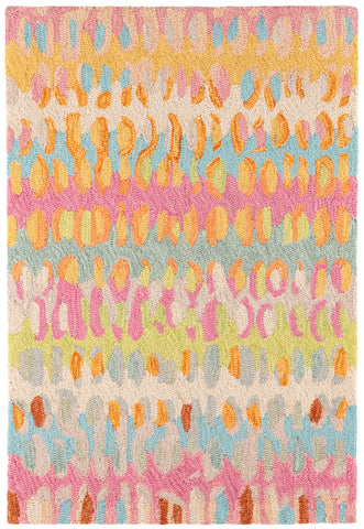 Paint Chip Hand Micro Hooked Wool Rug | Confetti