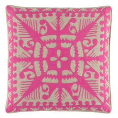 Knight Wood Linen Peony Decorative Pillow Cover