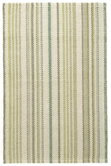 Oslo Stripe Handwoven Cotton Rug | Green