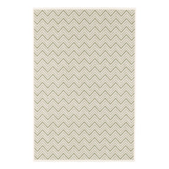 Happy Chevron Sage Woven Indoor/Outdoor Custom Rug