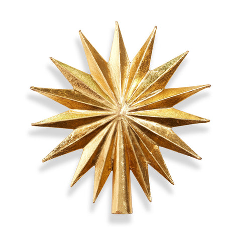 Gold Paper Mache Star Tree Topper