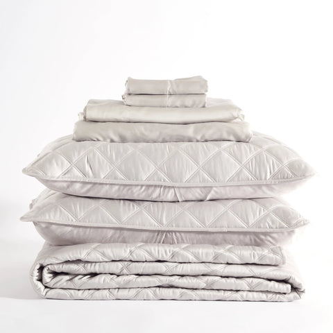 Silken Solid Grey Core Bedding Bundle | None