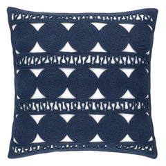 Round Turn Navy Indoor/Outdoor Decorative Pillow Cover