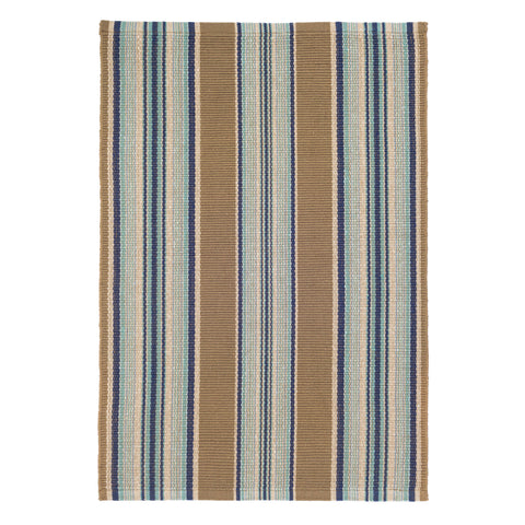 Blue Heron Stripe Handwoven Indoor/Outdoor Rug