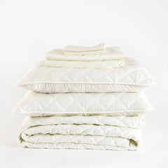 Silken Solid Ivory Core Bedding Bundle